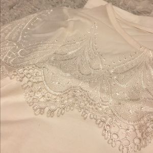 NWT H&M Lace Embroidered Tee