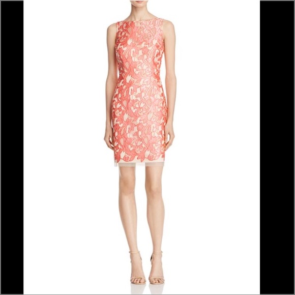 Aidan Mattox Pink Sleeveless Embroidered Party - Picture 1 of 7