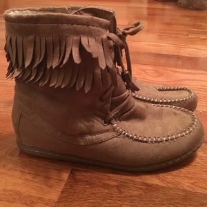 Fringe booties