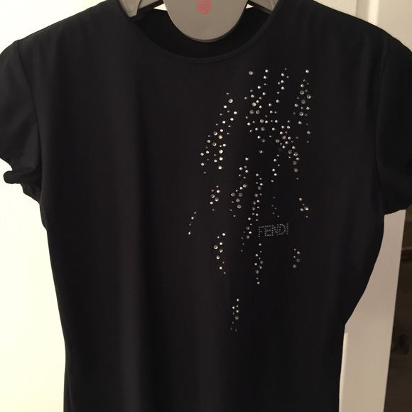 Authentic fendi shirt with crystals