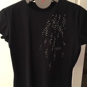 Authentic fendi shirt with crystals