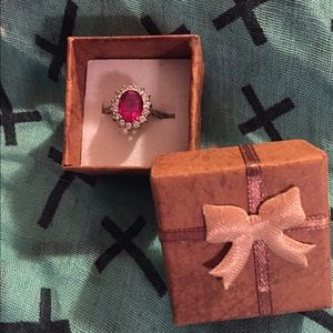 Sterling Silver Ruby Ring