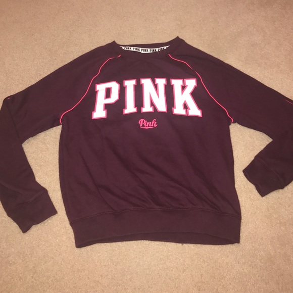 Maroon SMALL PINK Crewneck