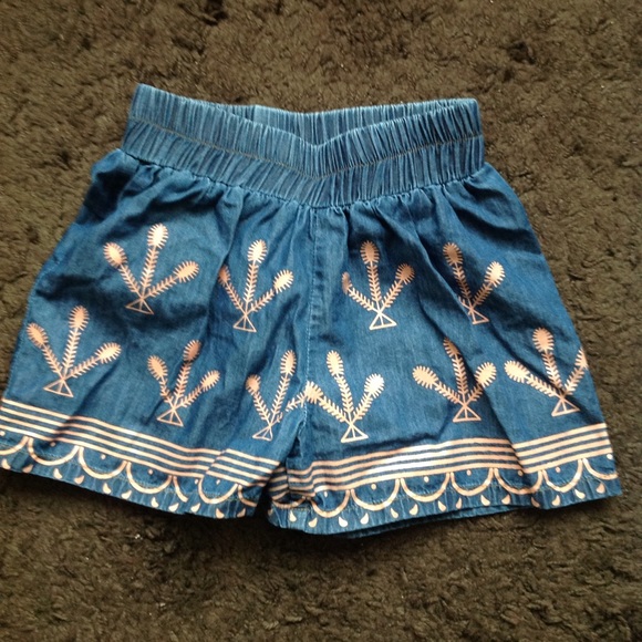Cute printed denim shorts