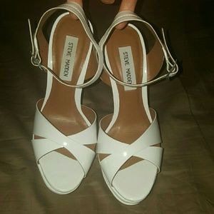Steve Madden white heels