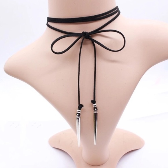 Jewelry - BOHO SUEDE LEATHER BLACK/ GOLD CHOKER MULTILAYER
