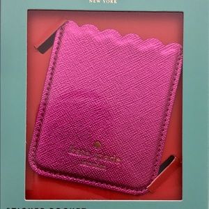 NIB Kate Spade scallop card pocket - pink