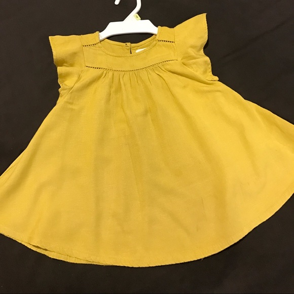 Mustard baby dress