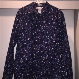 Men's Floral long sleeve button down
