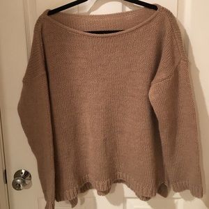 Oversized tan Brandy Melville sweater