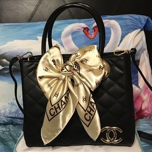 Chanel retro scarf hand bag
