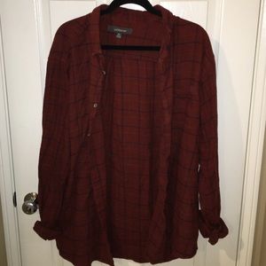 Rust/brick color Brandy Melville oversized flannel