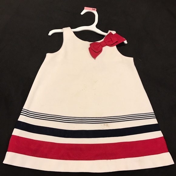 Read, white and blue baby dress