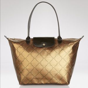 Longchamp Handbags - Longchamp LM Metal Medium Shoulder Tote Longchamp Handbags - Longchamp LM Metal Medium Shoulder Tote
