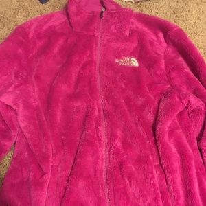 Small North Face fuzzy zip-up jacket