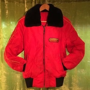 Vintage 80's Toyota Team Puffer Coat!