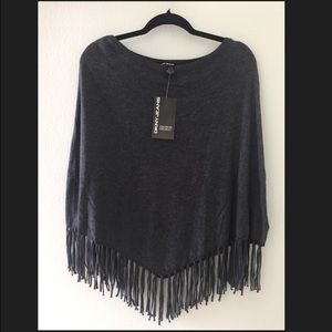 NWT DKNY WINTER CAPE/PONCHO GRY