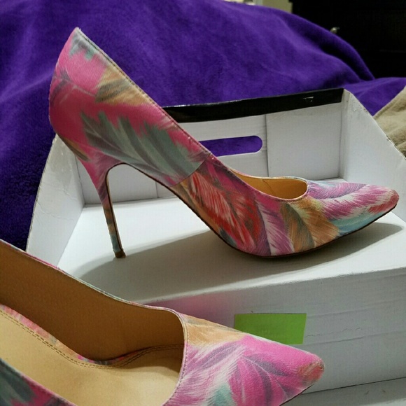 Pink watercolor heels
