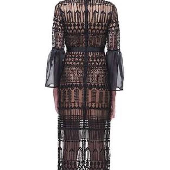 self-portrait Helena Bell-sleeved Dress