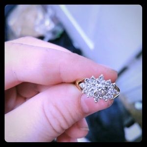 14 kt yellow gold vvs diamind ring