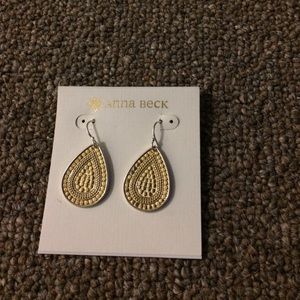 Authentic Anna beck gold earrings