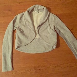 James Perse cropped sweatshirt cardigan