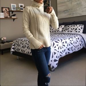 BB Dakota ivory cable knit sweater xs