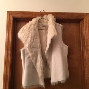 Jennifer Lopez faux fur and suede vest. Size large