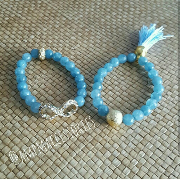 Set of 2 - Infinity Tassel Bracelet - Picture 1 of 4