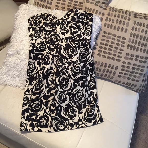 Strapless, Patterned Mini Dress