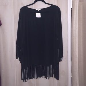 Black Fringe Top