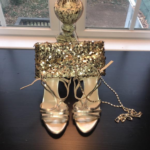 Like New Gold Sparkly Clutch