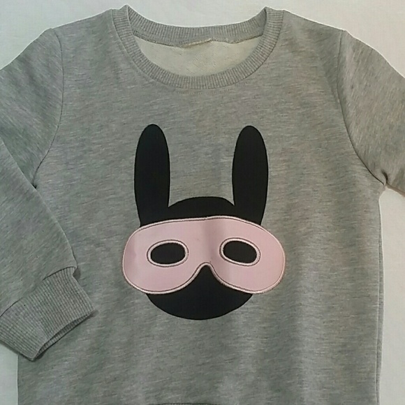 Other - SALE***Gray Mask Bunny sweatshirt. KIDS   :)