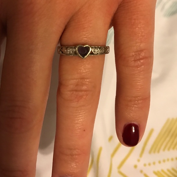 10k white gold ring.