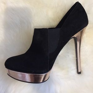 Rachel Roy Black Suede Booties