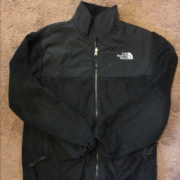 KIDS Fuzzy Black North Face Zip Up