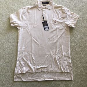 Custom fit Polo with 2 top buttons never been worn