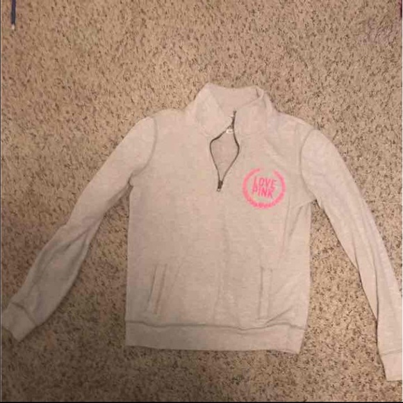 Victorias secret pink quarter zip