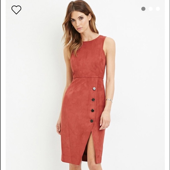 F21 Faux Suede Sheath Dress *Brand New