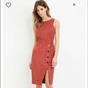 F21 Faux Suede Sheath Dress *Brand New