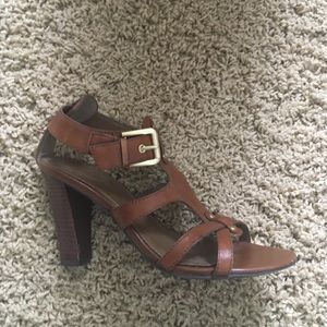 Franco Sarto brown heeled sandals