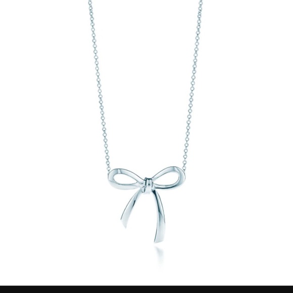 Tiffany & Co sterling silver bow necklace