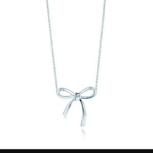 Tiffany & Co sterling silver bow necklace
