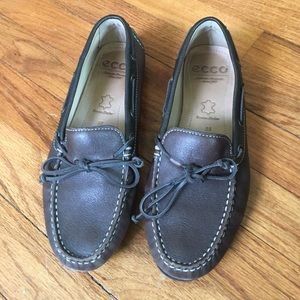Ecco Kaylor Moccasin Boat Shoe Brown Barely Worn
