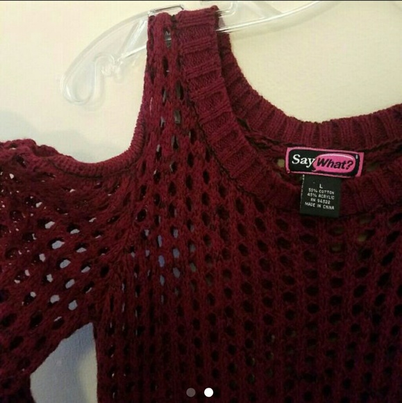 Cute Cold Shoulder Maroon Top (BUNDLE 2 SAVE) - Picture 2 of 2