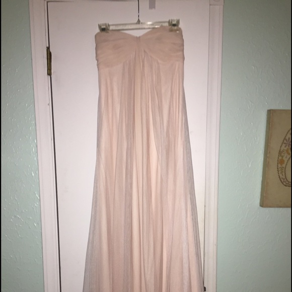 Monique Lhuillier pink long gown