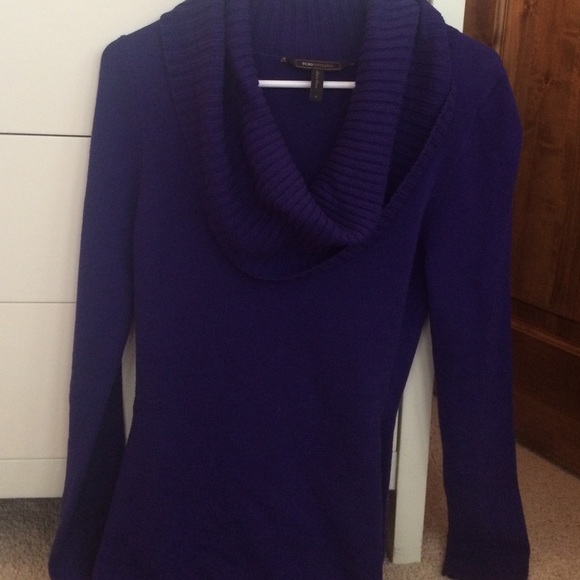Purple BCBG cowl neck sweater dress