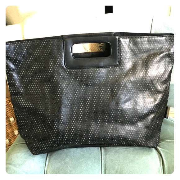 Victoria's Secret black sparkle tote