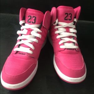 Lightly worn pink Nike Jordan's