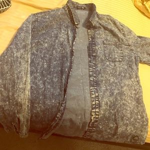 Jean button up shirt